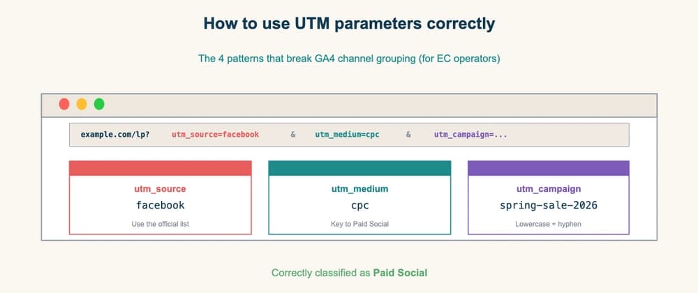 UTM parameters: how to use them correctly and the 4 patterns that break GA4 channel grouping